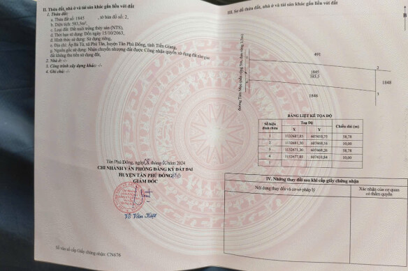 Bán Đất Thổ Cư Đường Ven Biển - Huyện Tân Phú Đông, Tiền Giang