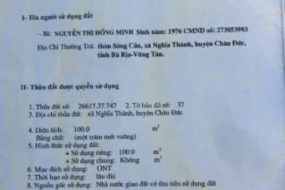 Bán Xưởng Châu Đức Vũng Tàu – Vị Trí Vàng, Giá 5,88 Tỷ