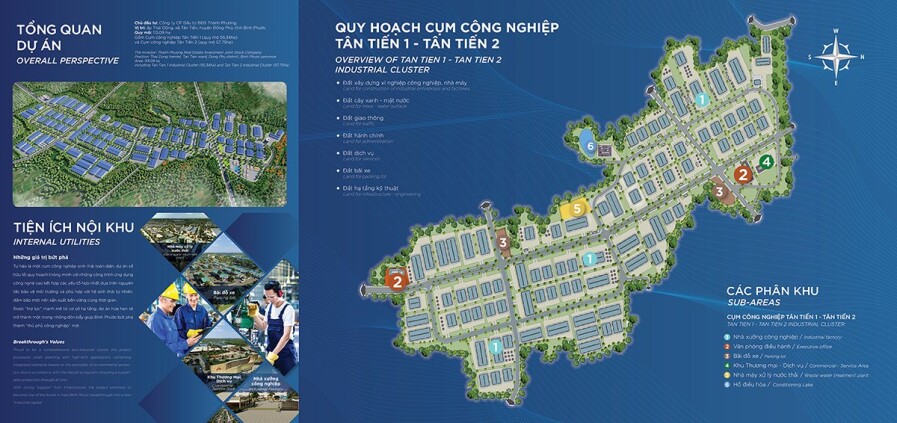 Cho thuê đất trong Cụm công nghiệp Tân Tiến 1 - 2 Đồng Phú Bình Phước