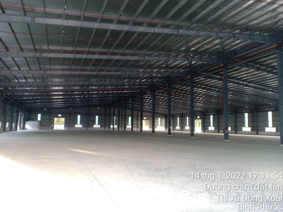 Cho thuê kho xưởng tại thị xã Đồng Xoài, Bình Phước